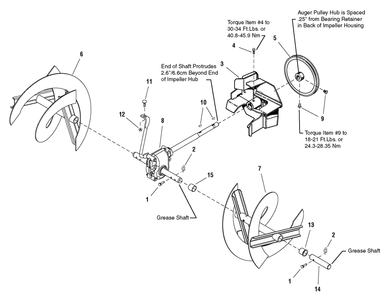 Auger Drive Group - 66, 71 And 81 Diagram and Parts List for 1695070-966D 2006 Briggs and Stratton Snow Blower